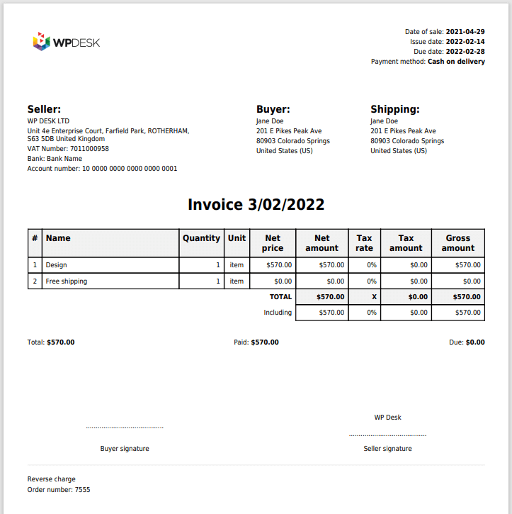 Translate your PDF invoices (WPML support and translation ready).
