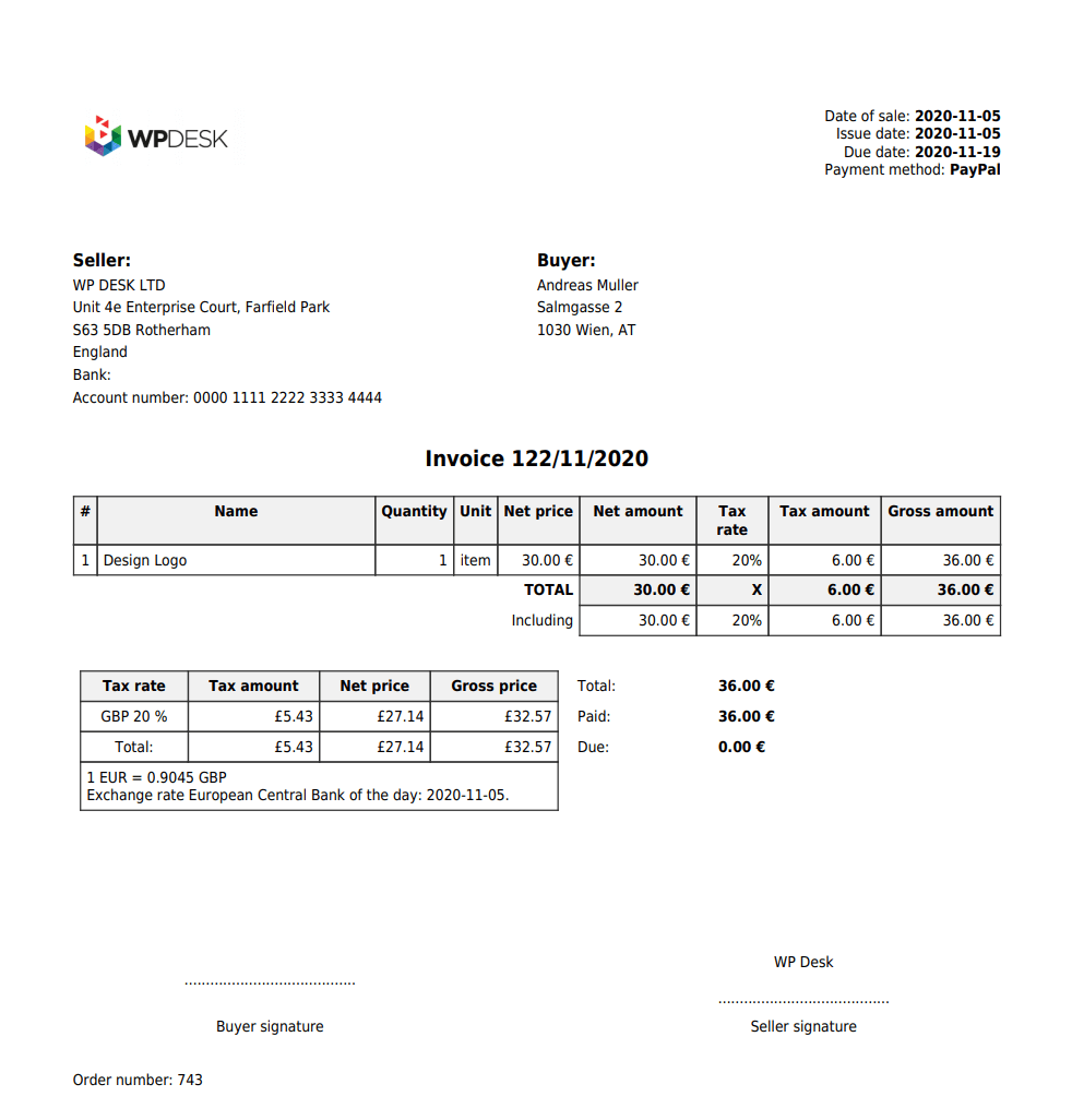 WooCommerce Flexible Invoices Poedit translation.