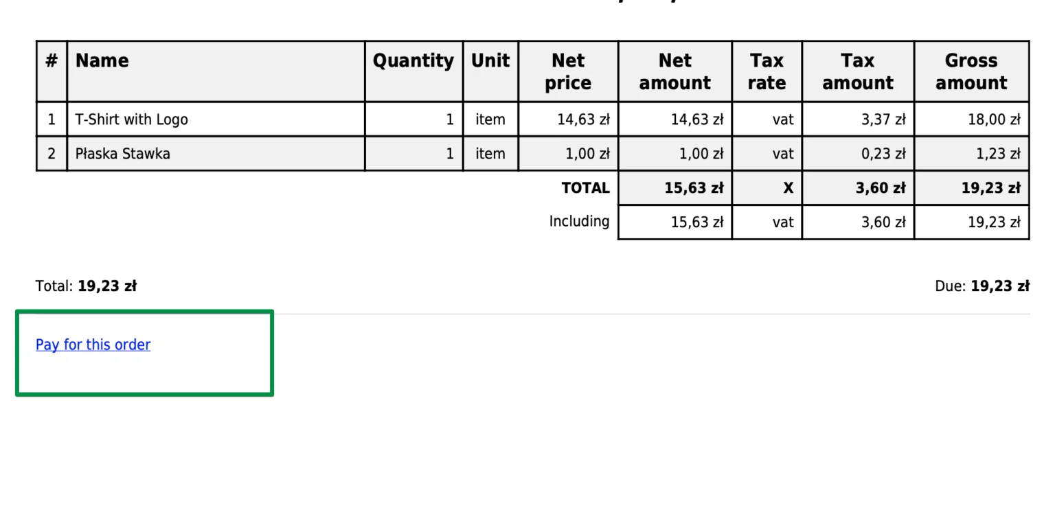 Flexible Invoices WooCommerce (VAT Invoice with OSS example) (PRO).