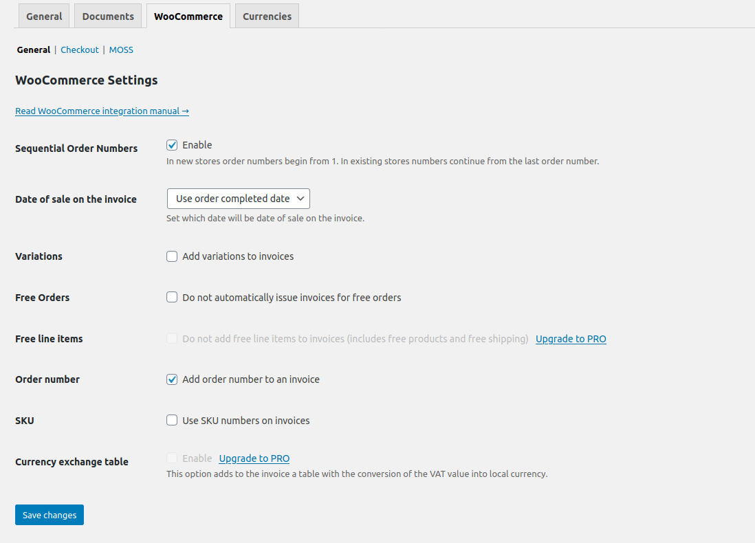 The proforma invoice for WooCommerce orders (PRO).