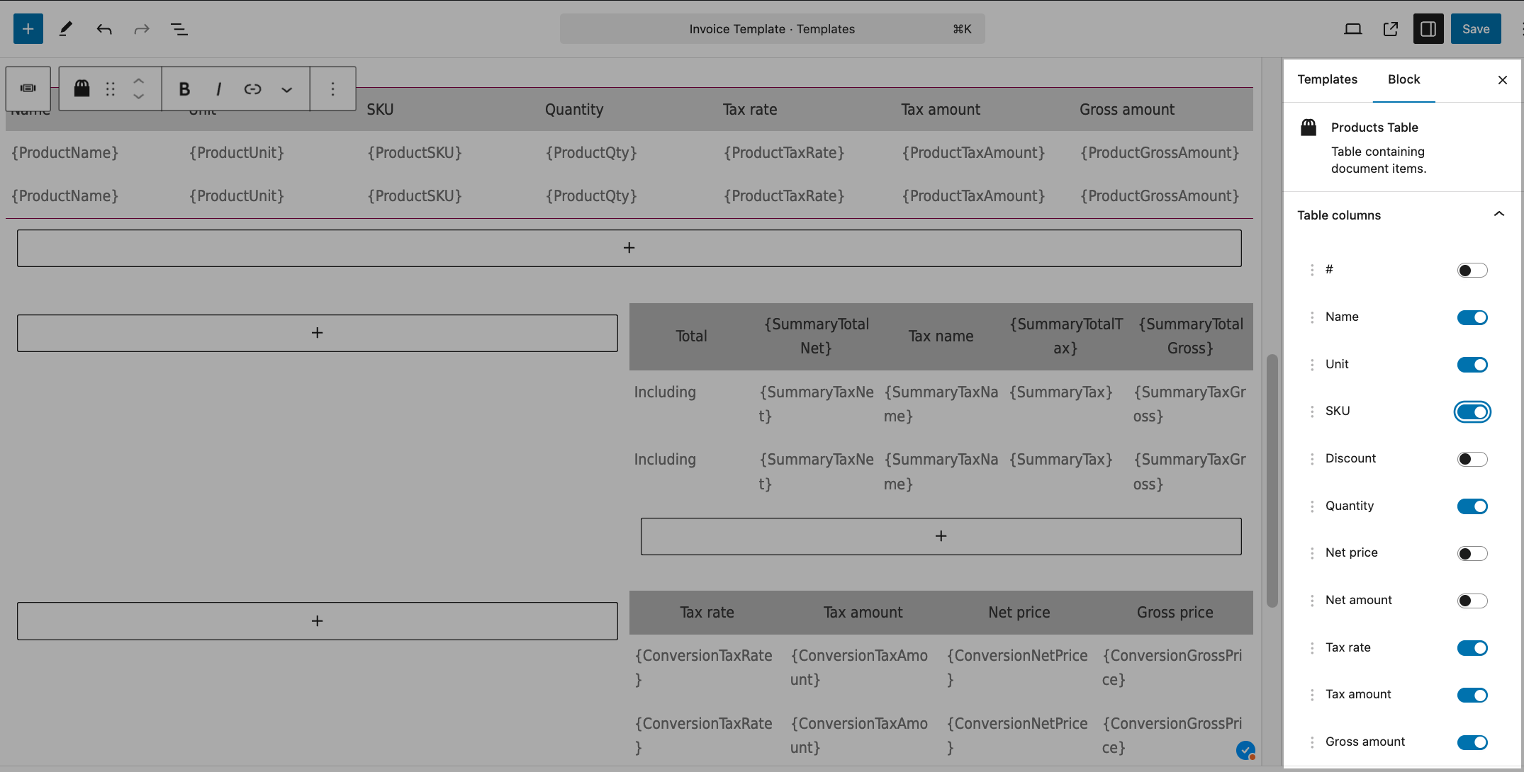 Correction invoice settings (PRO). The free version of the plugin gives you one free invoice template.