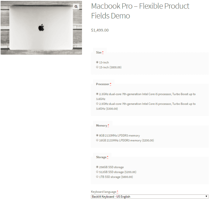Conditional product fields and custom pricing for WooCommerce products (PRO)