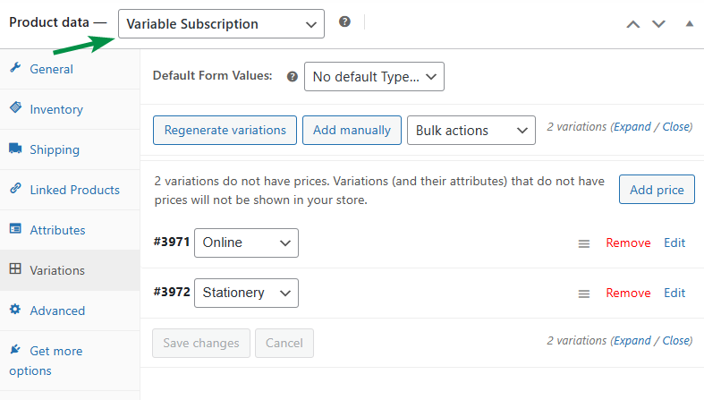 Flexible Subscriptions for WooCommerce - list.