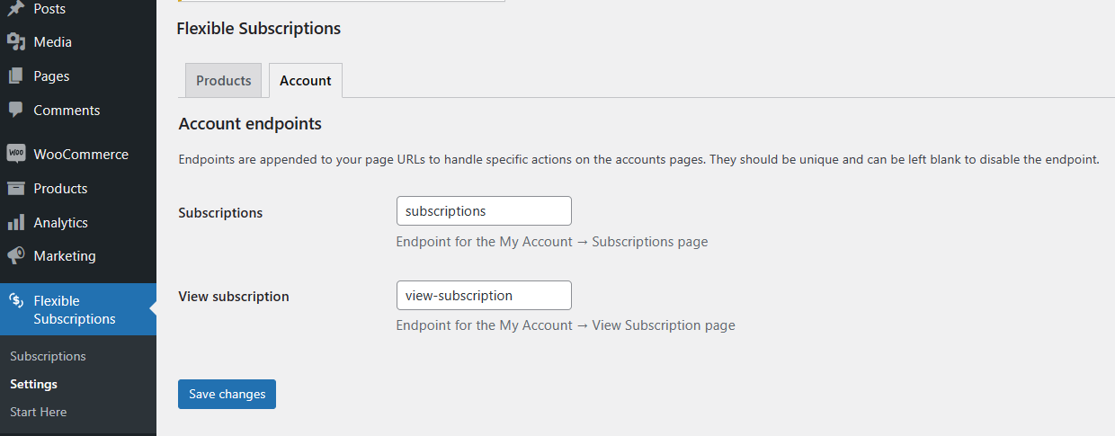 Setting WooCommerce products as subscriptions.