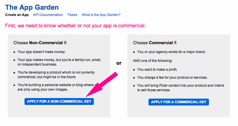 Select NON-COMMERCIAL KEY.