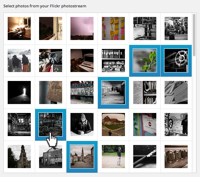 Selecting individual photos from your photostream