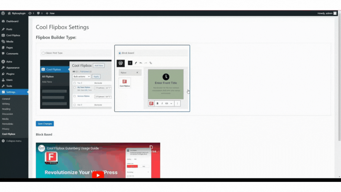 Add Flipbox.