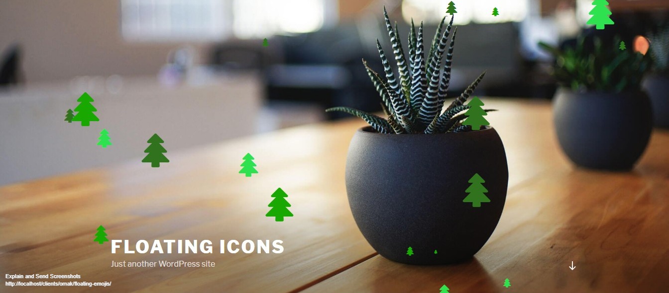 Floating Icons across the screen (Trees).