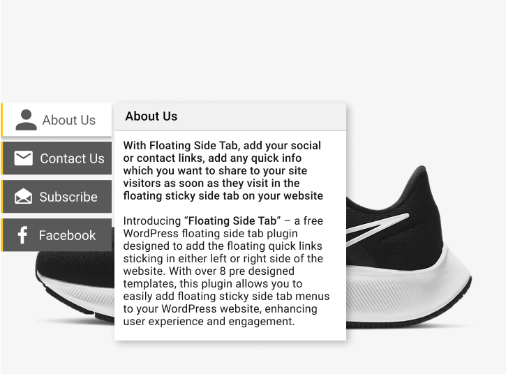 Floating Side Tab Menu Template 7