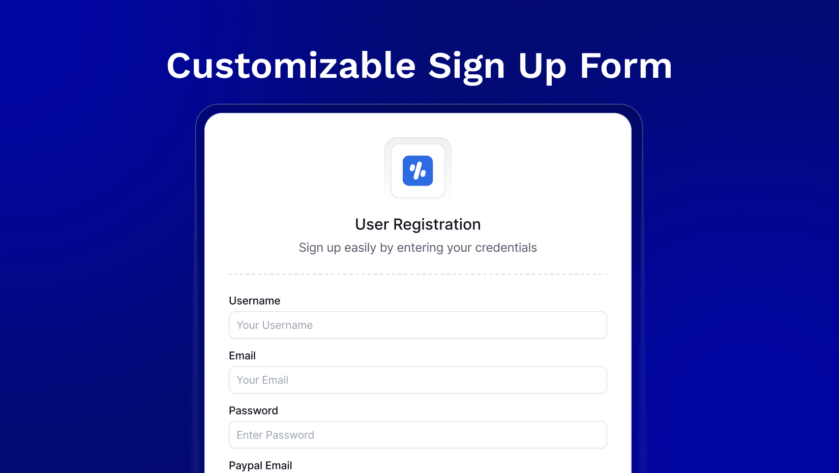 Built-in Affiliate Registration Form