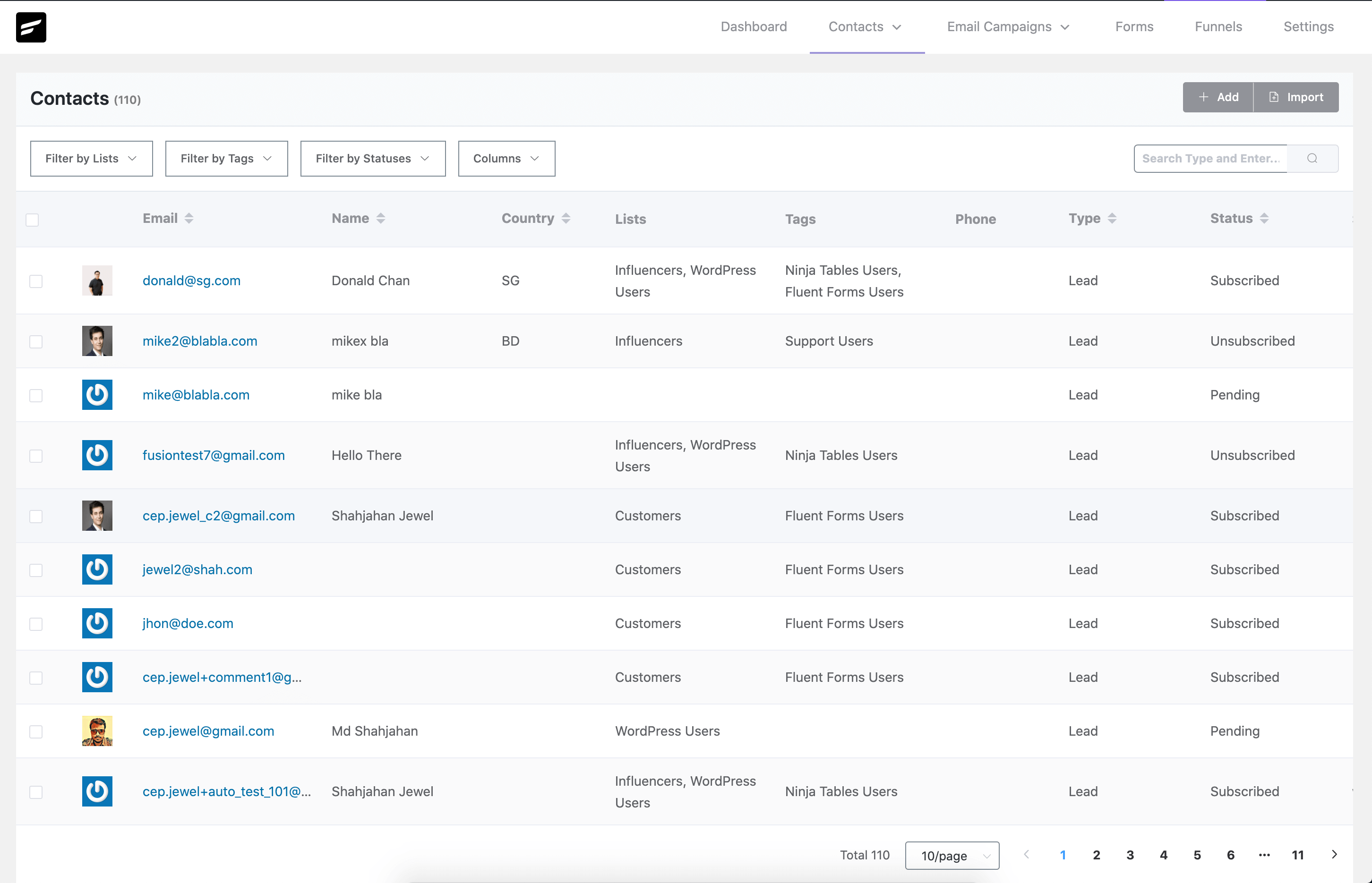 Contact Overview