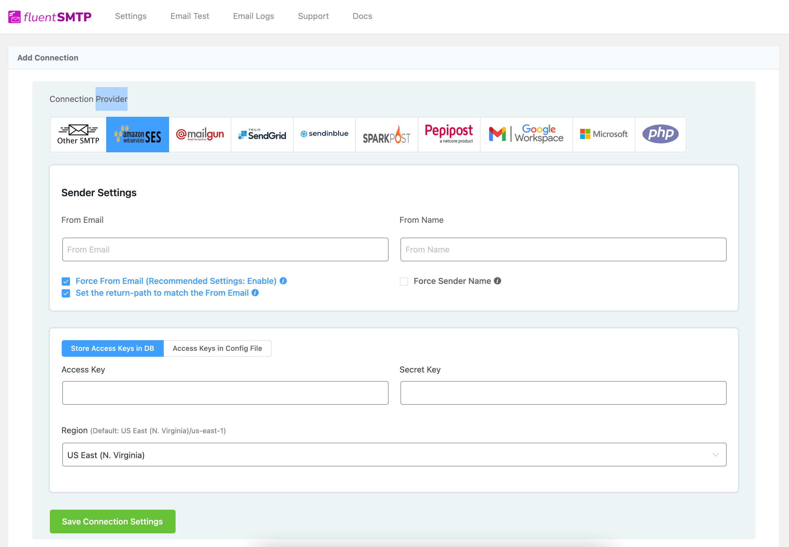 Setting up a connection