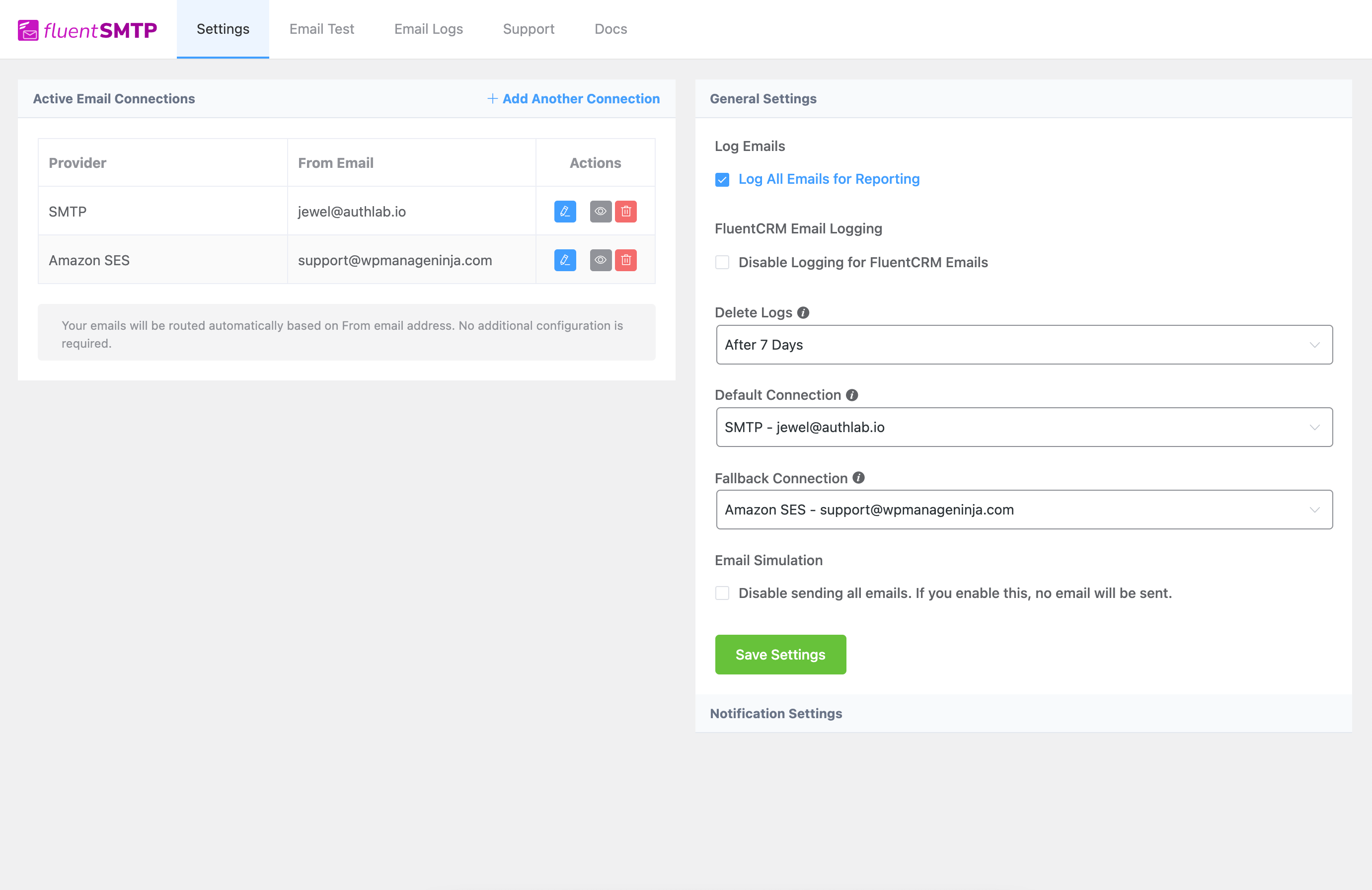 Settings Overview