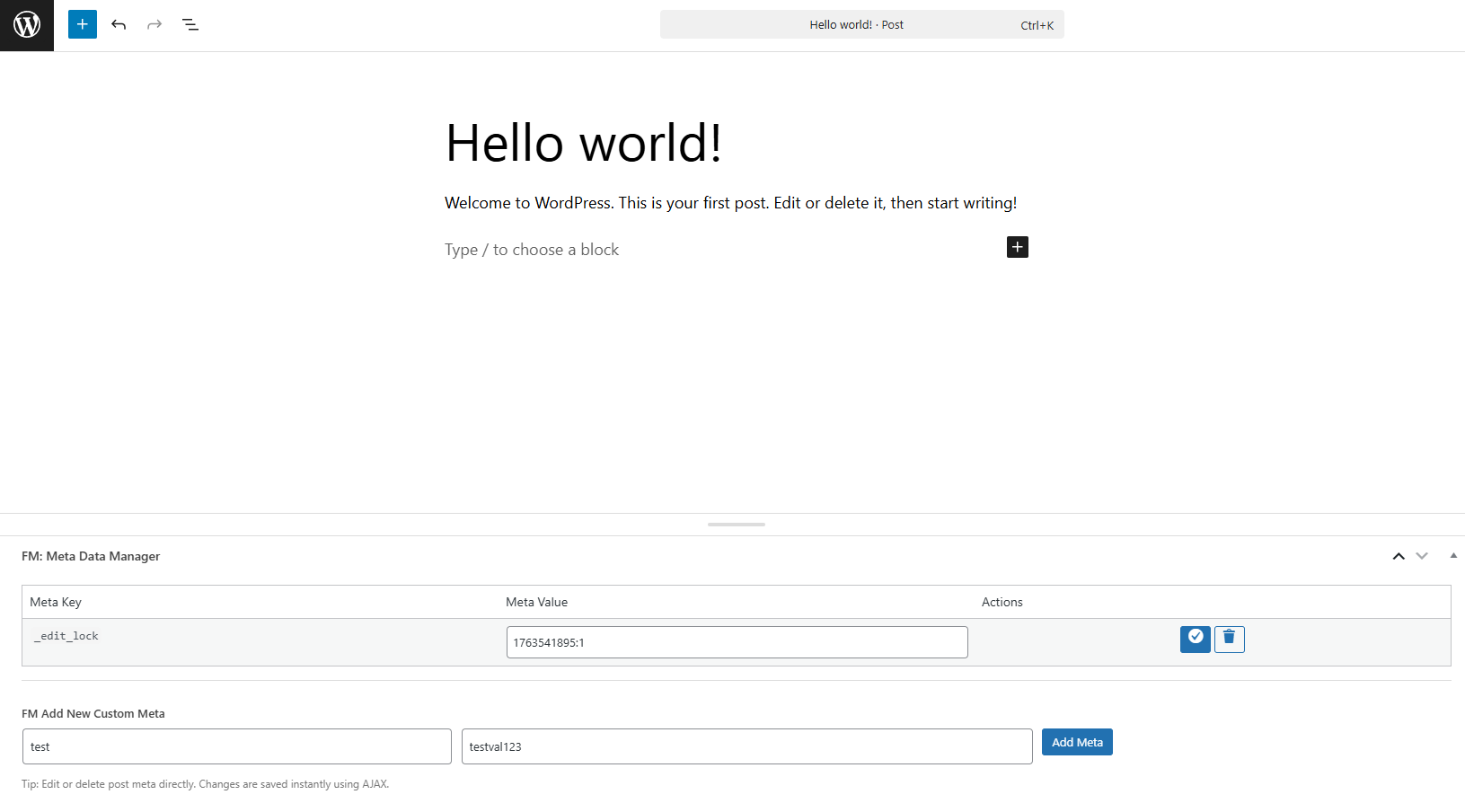 Adding new meta fields dynamically.