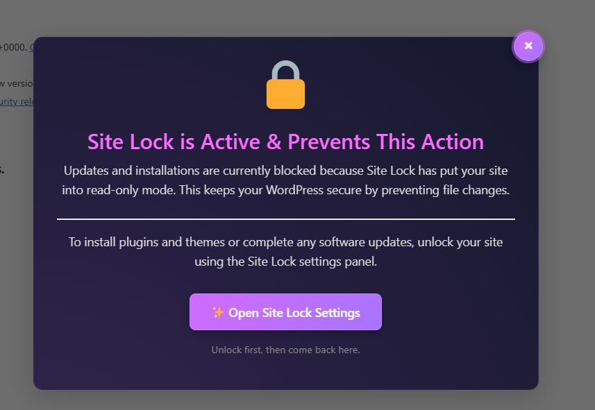 **Content tab** for auditing your wp-content directory.