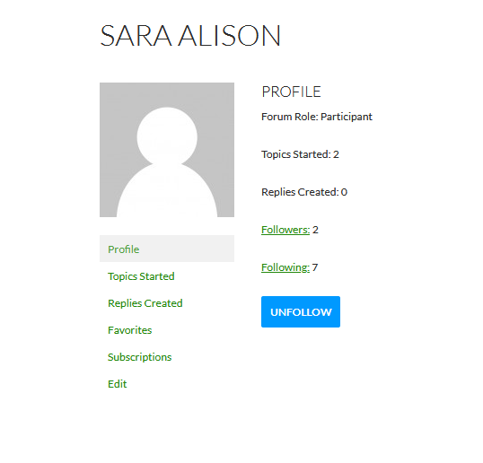 Output in user profile