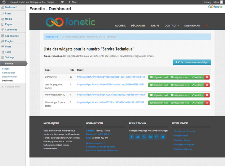 Fonetic Dashboard