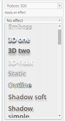 CSS3 effects picker