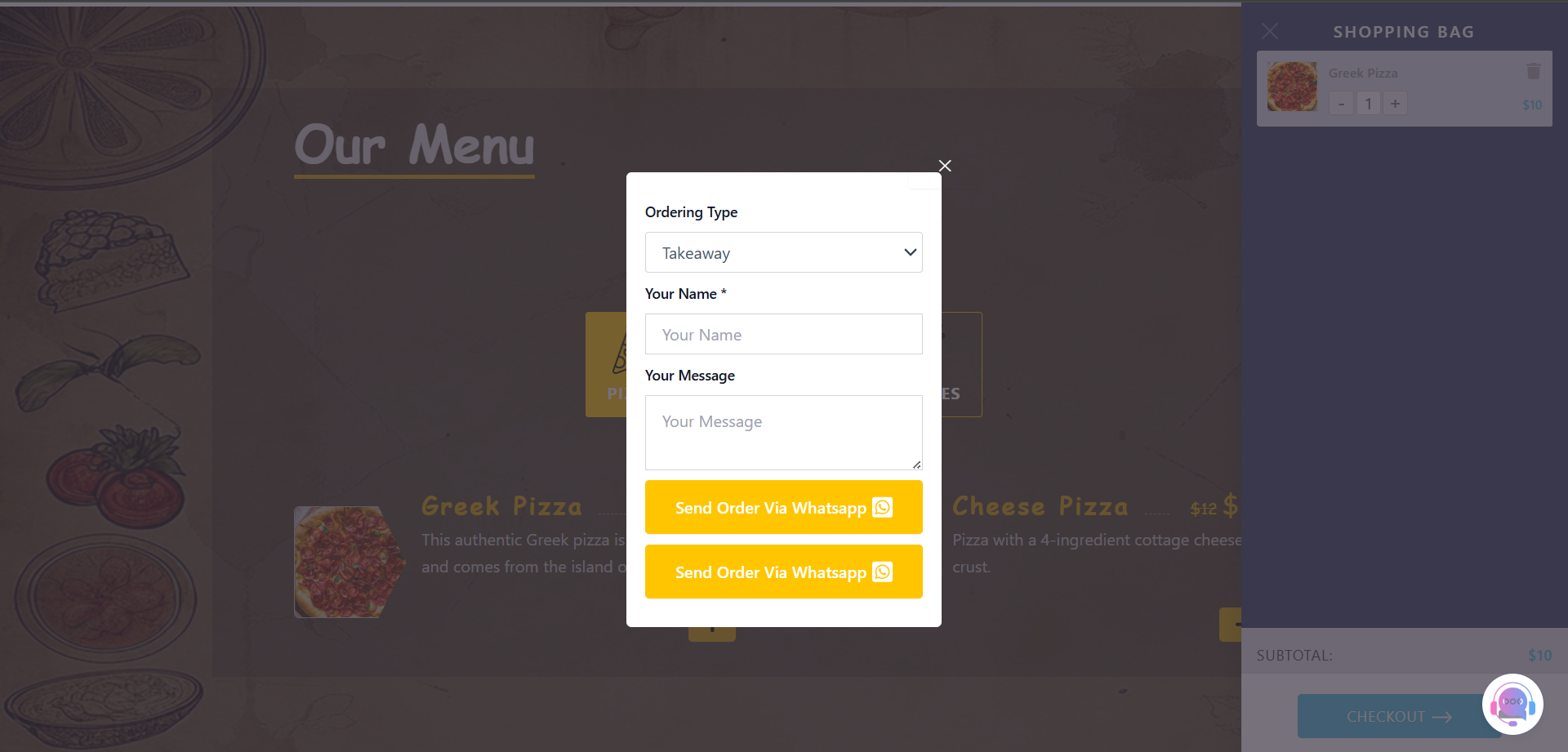 WhatsApp Order Form