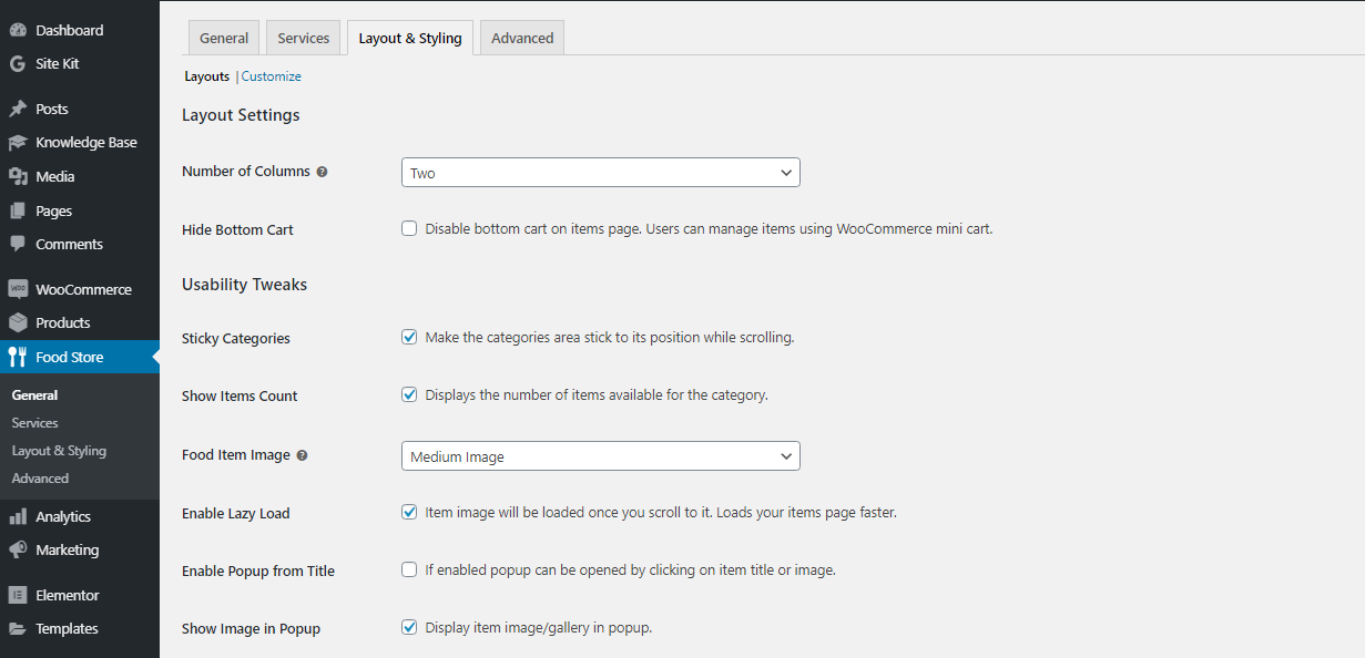 Single Item with Addons