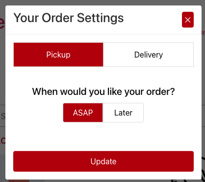 Pickup Service Options