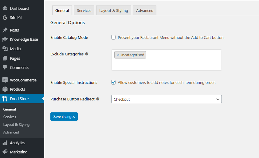 Admin Layout & Styling Settings