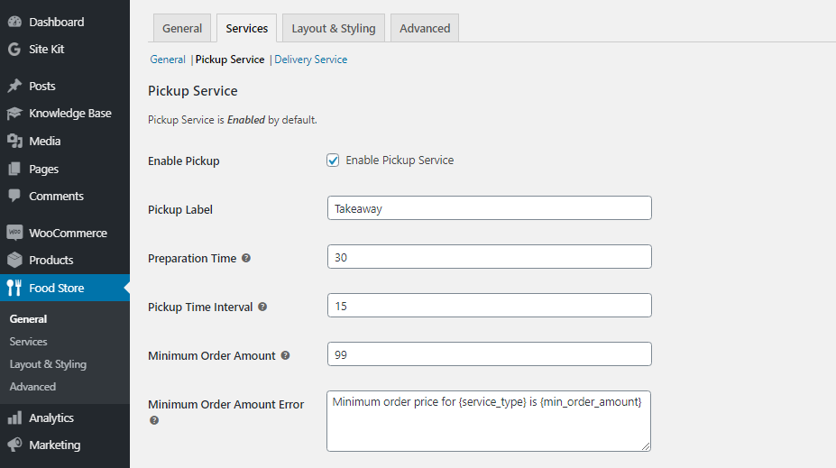 Product Addons Settings
