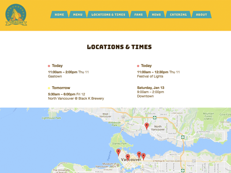 Locations & Times