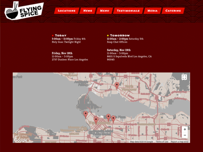 Interactive map Layouts