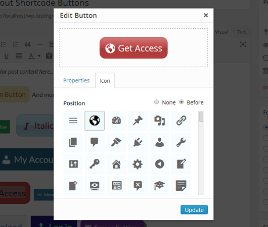 Add an icon to your button