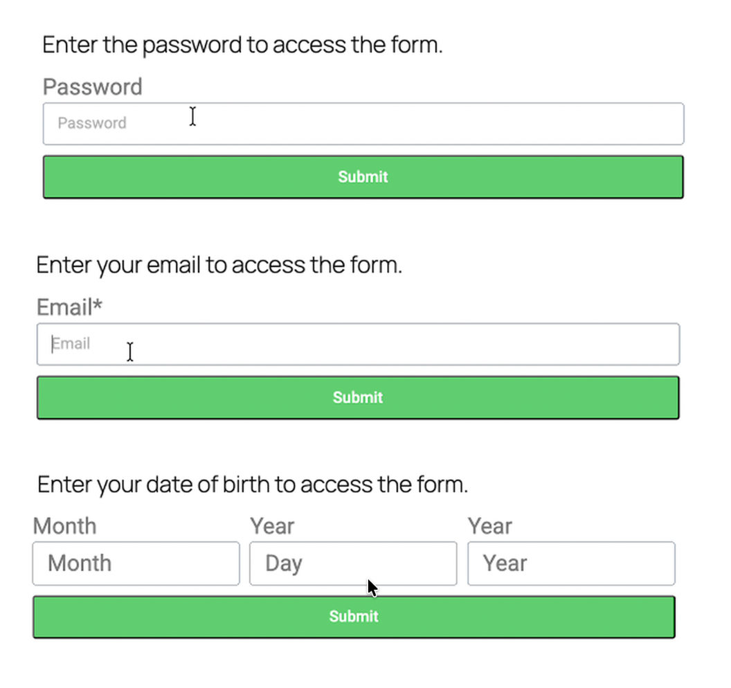 Scheduling form lock example.