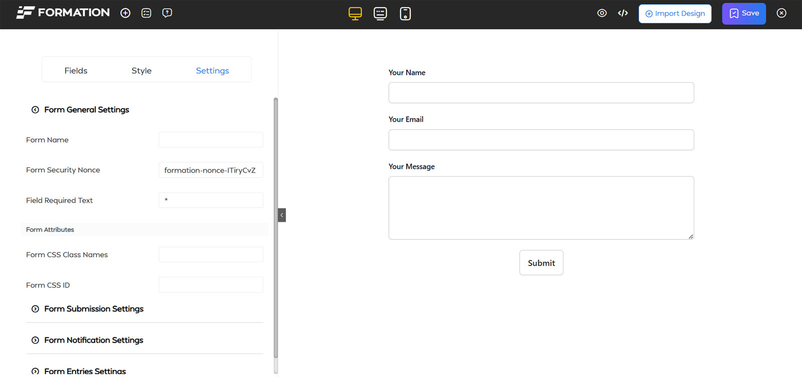 Editor Settings