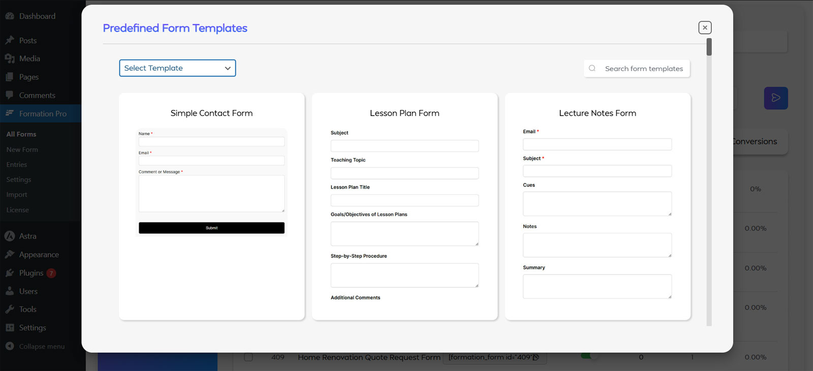 Form Templates