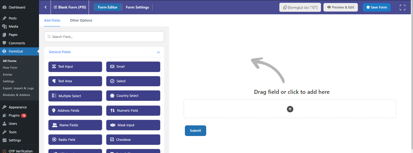 FormGlut Options Preview