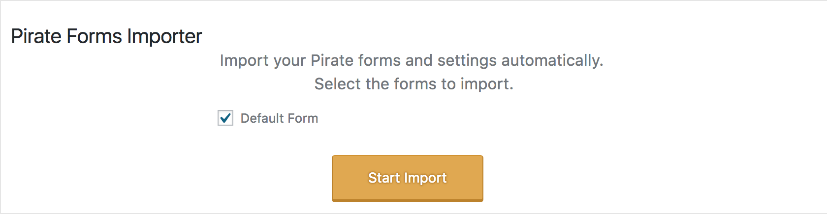 Select forms to migrate to the Formidable Form Builder