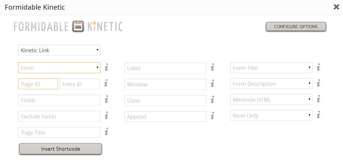 Build your Shortcodes with the handy-dandy modal generator.
