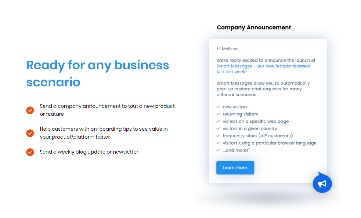 Formilla Edge is useful in many business scenarios.  Send company announcements, promotional offers, weekly newsletters, on-boarding tips, and anything else.