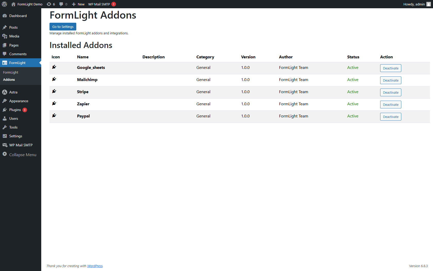 FormLight addons (Pro version)