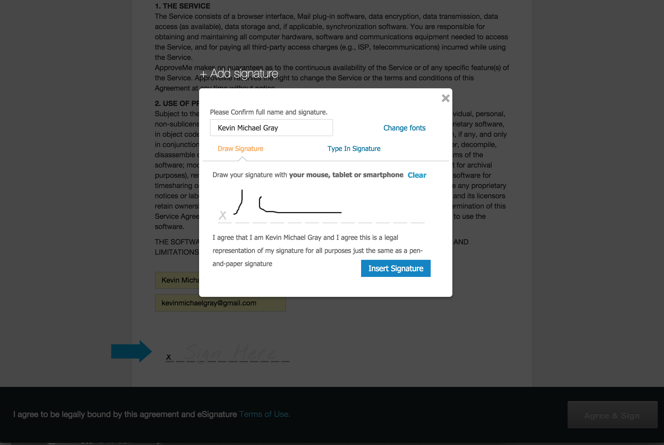 **Define Your Signing Logic:** This is the page (inside of Forminator Forms) that needs to be customized. Please choose the Signer’s Full Name and the Signer’s Email address along with any other additional eSignature settings you’d like to include with your contract.