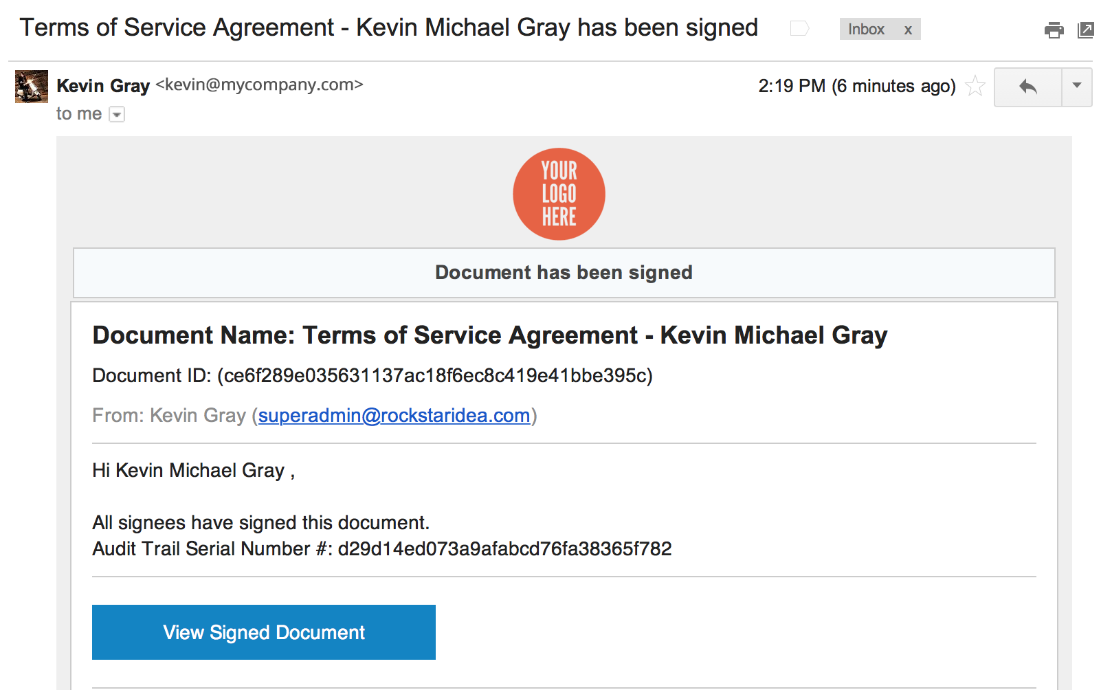 **Review & eSign:** Your users will review the contract before finalizing the contract with their signature.