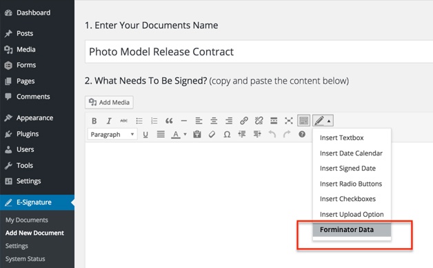 **Agree & eSign:** With their esignature, the customers agree to the terms of the document.