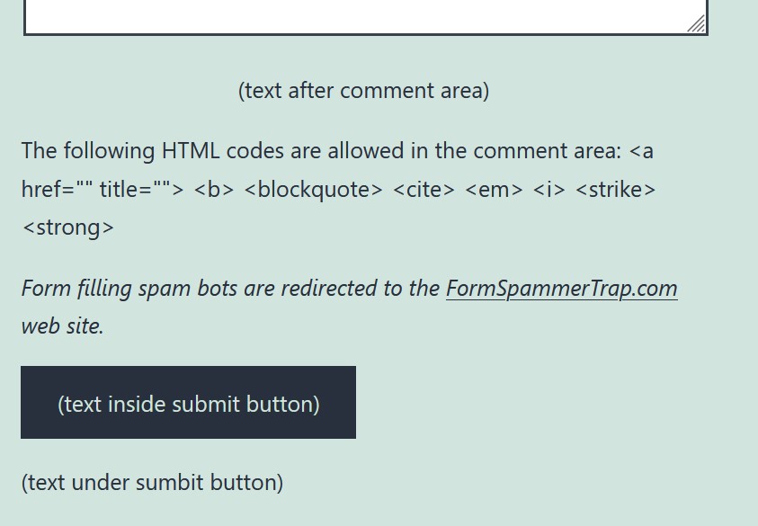 Part 1 of the settings screen.