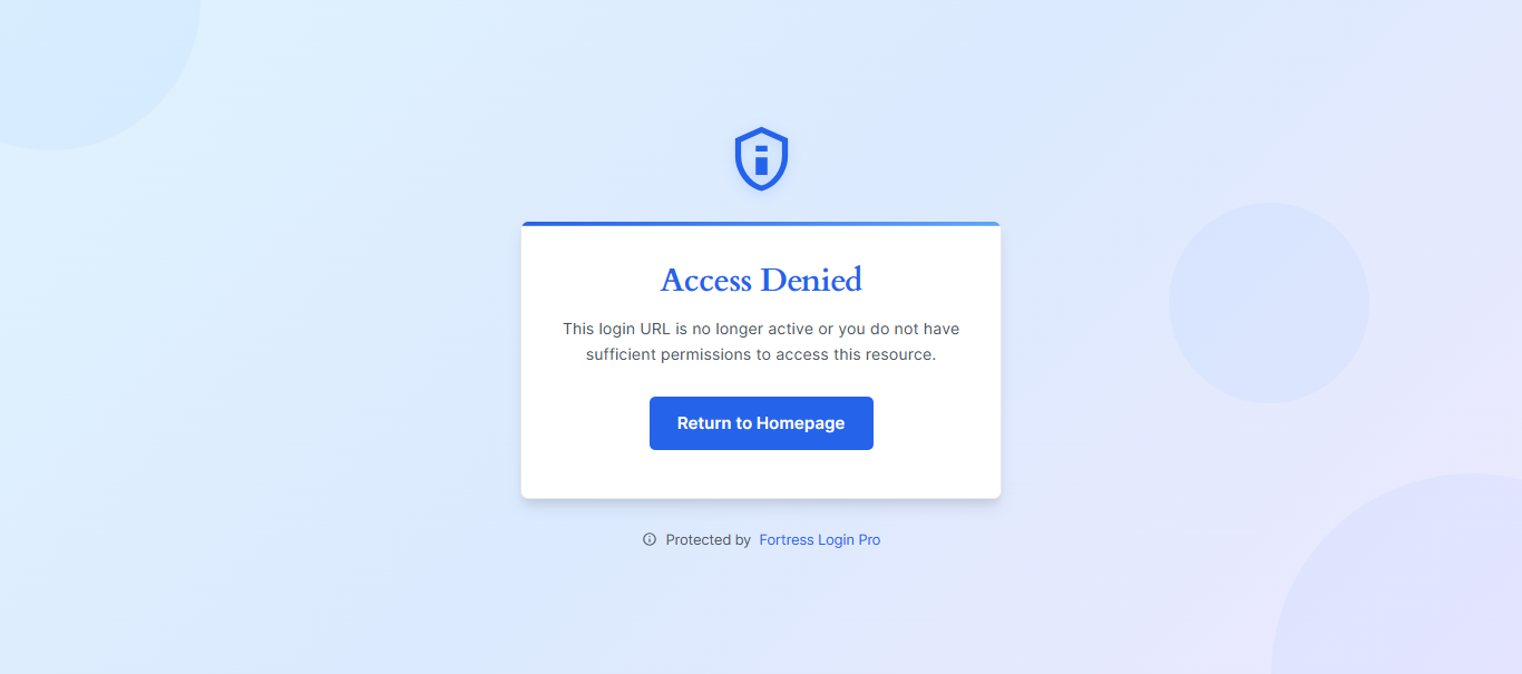 Access Denied page template