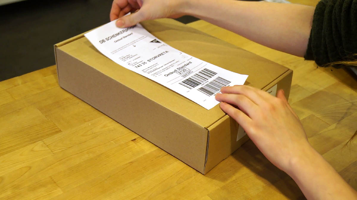 Printing of shipping labels.