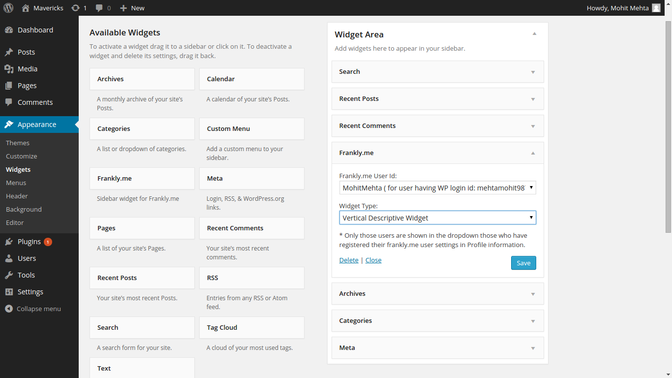 Adding widget to sidepane.