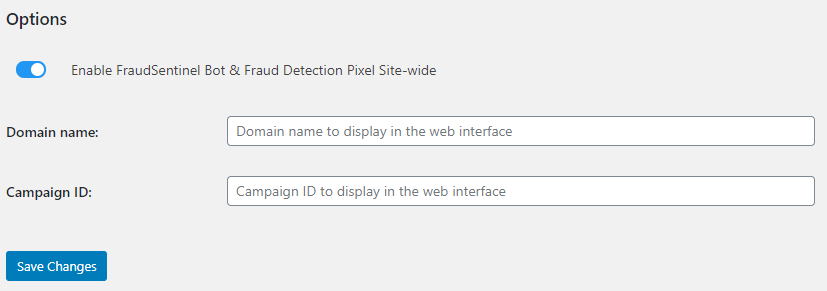 Plugin Options