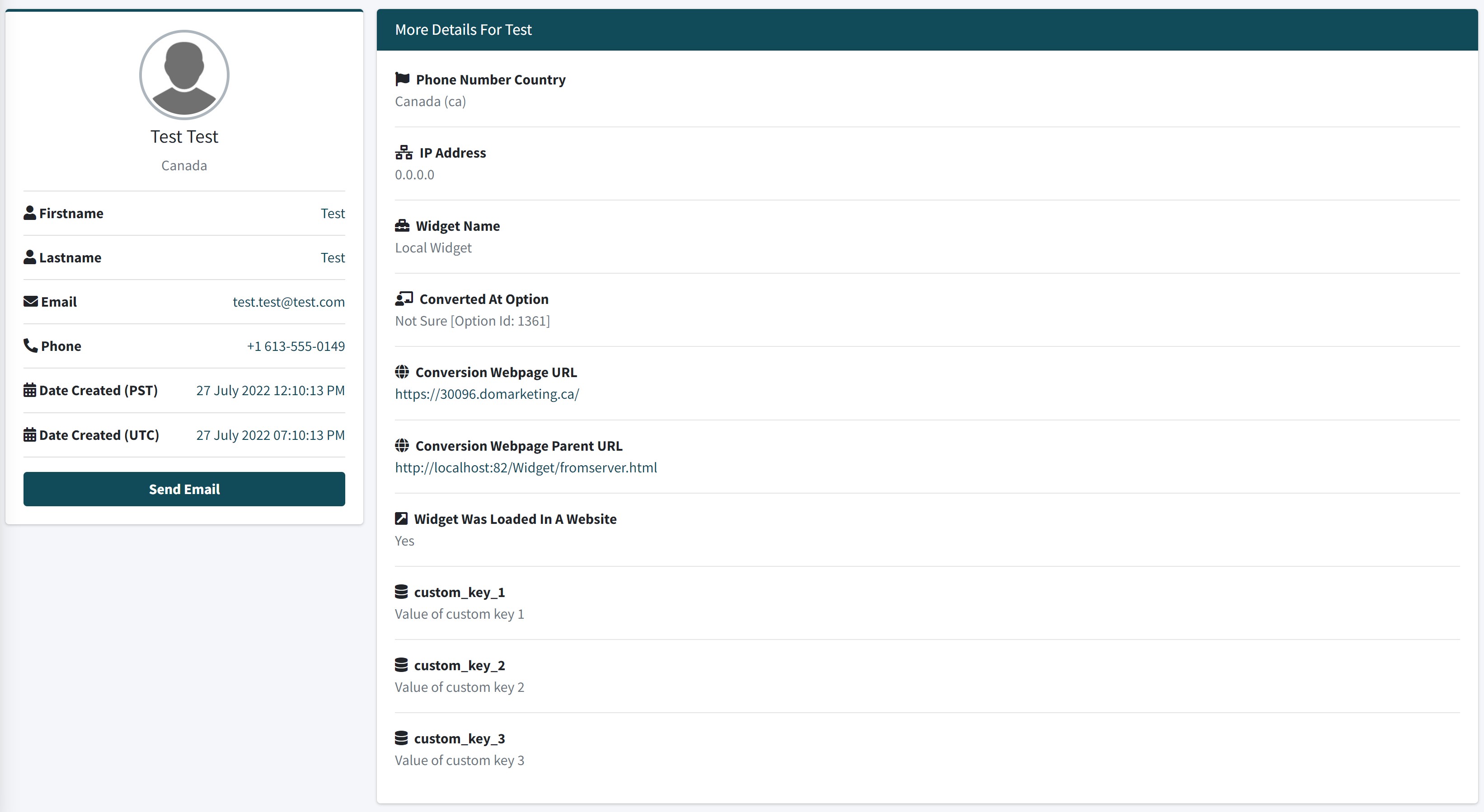 Colleges and Universities displayed on website