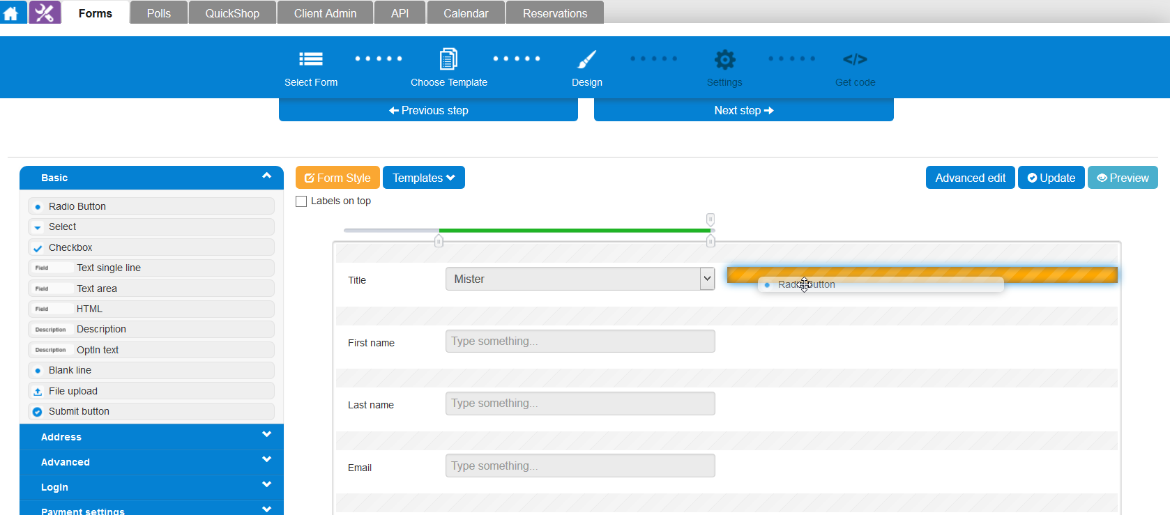 Overview clients - CRM