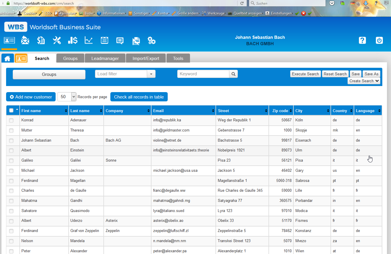 Statistics - CRM
