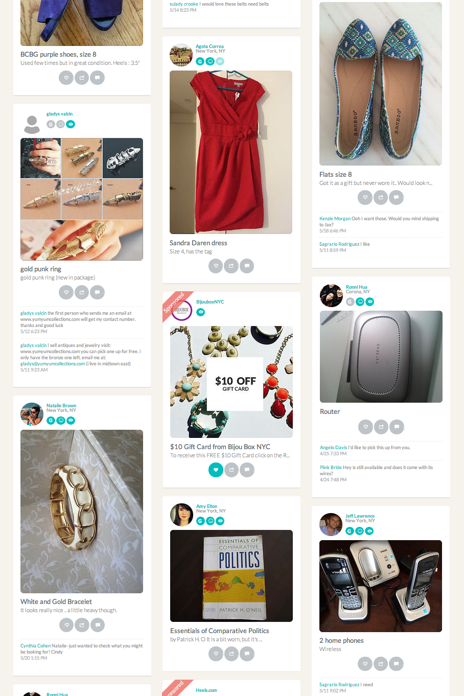 Screenshot of free gifts on gifteng.com